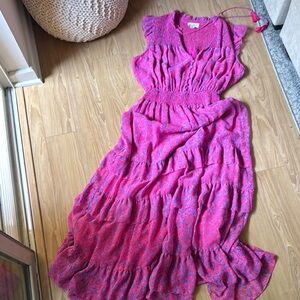 Allison Pink and Blue Floral Dress